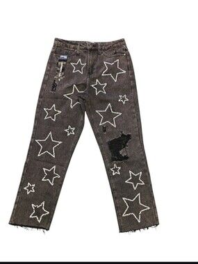 Simple Society Studded Star-Print Women's Jeans Size 5/27 New